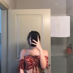 off the shoulder crop top